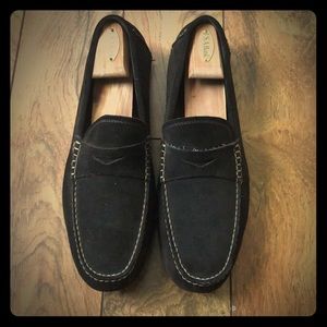 Banana Republic Dark Brown Suede Penny Loafer